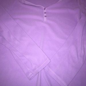V-neck fleece shirt